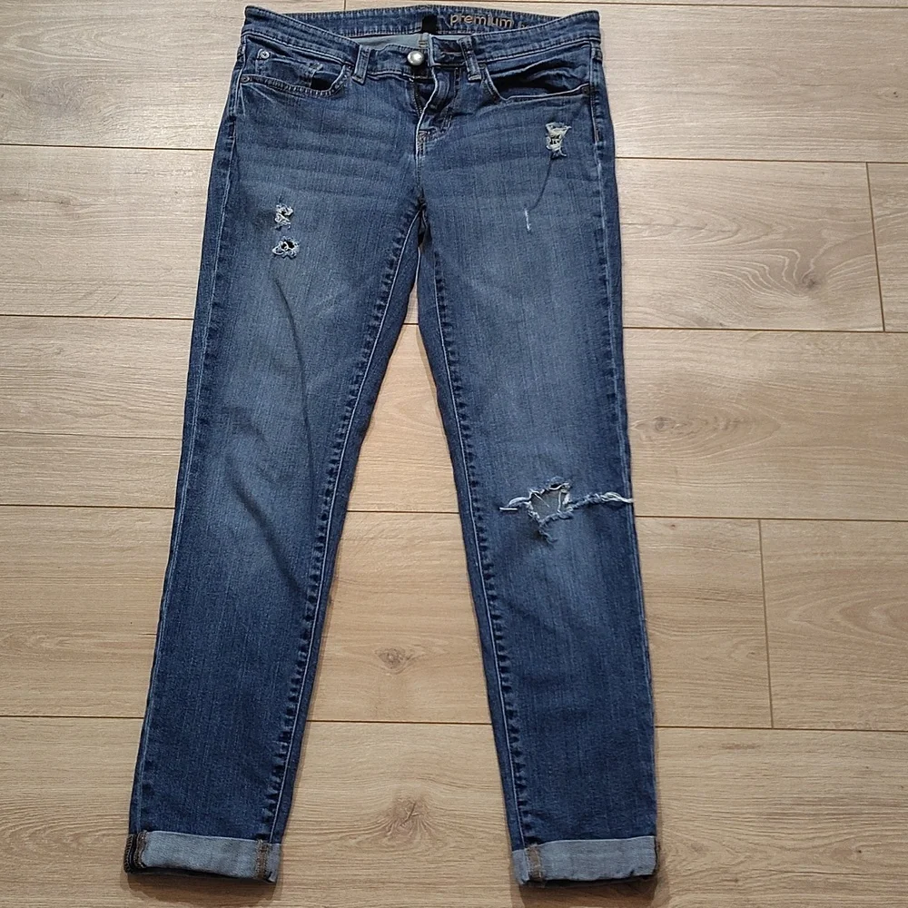 GAP Women's Premium Distressed Blue Skinny Jeans, Ladies Size 2/26, Distressed - Picture 7 of 9